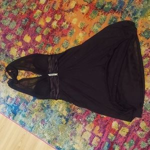 * Speechless Black Halter Dress with Fine Gold✨️Sparkles, Size Medium, Like New
